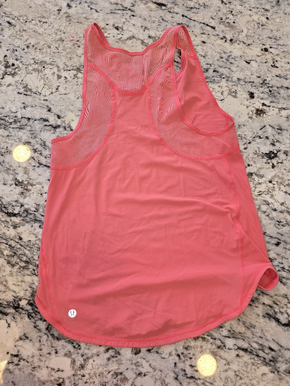 Lululemon Pink Coral Mesh Racerback Tank